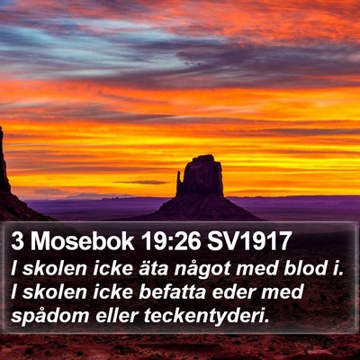 3 Mosebok 19:26 SV1917 Bible Verse Image