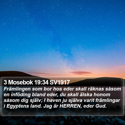 3 Mosebok 19:34 SV1917 Bible Verse Image