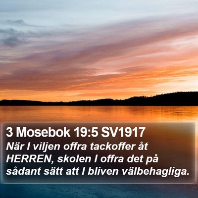 3 Mosebok 19:5 SV1917 Bible Verse Image