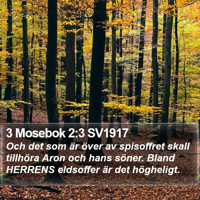 3 Mosebok 2:3 SV1917 Bible Verse Image