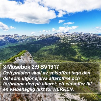 3 Mosebok 2:9 SV1917 Bible Verse Image