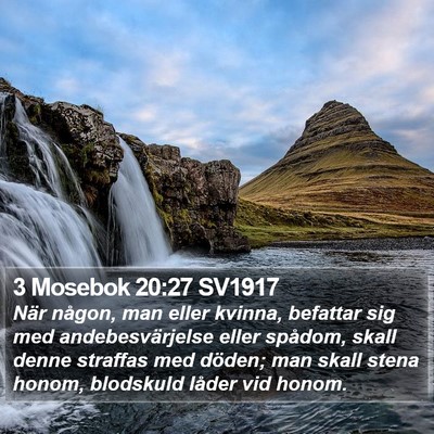 3 Mosebok 20:27 SV1917 Bible Verse Image