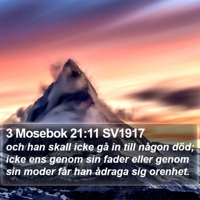 3 Mosebok 21:11 SV1917 Bible Verse Image