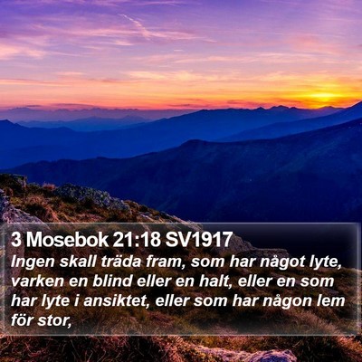 3 Mosebok 21:18 SV1917 Bible Verse Image
