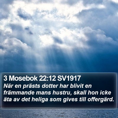 3 Mosebok 22:12 SV1917 Bible Verse Image