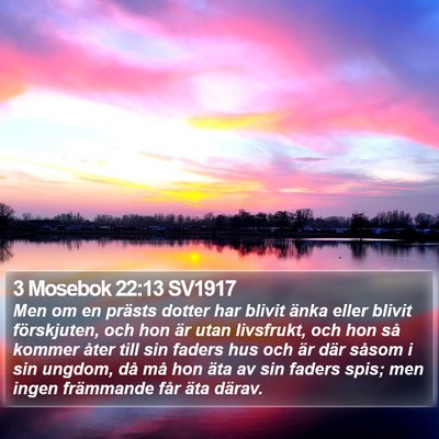 3 Mosebok 22:13 SV1917 Bible Verse Image