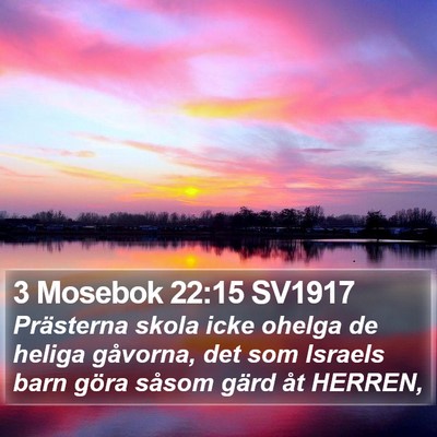 3 Mosebok 22:15 SV1917 Bible Verse Image