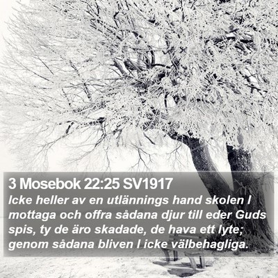 3 Mosebok 22:25 SV1917 Bible Verse Image