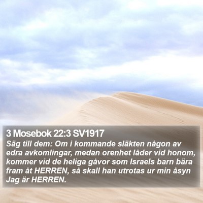 3 Mosebok 22:3 SV1917 Bible Verse Image