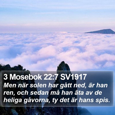 3 Mosebok 22:7 SV1917 Bible Verse Image