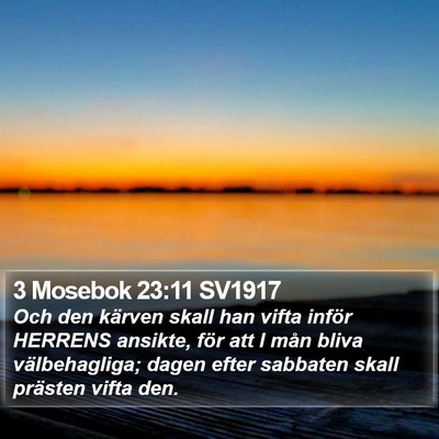 3 Mosebok 23:11 SV1917 Bible Verse Image