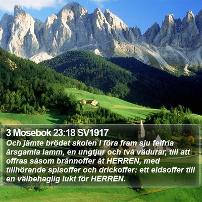 3 Mosebok 23:18 SV1917 Bible Verse Image