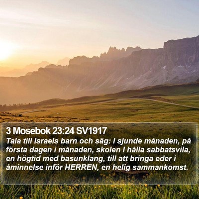 3 Mosebok 23:24 SV1917 Bible Verse Image