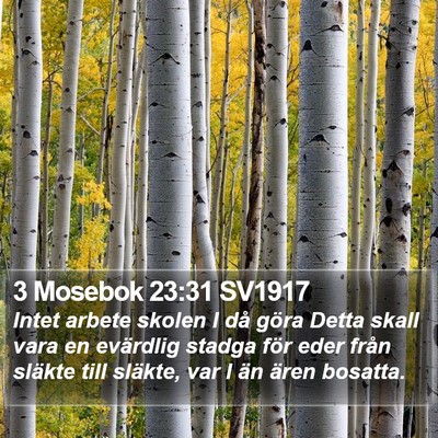 3 Mosebok 23:31 SV1917 Bible Verse Image