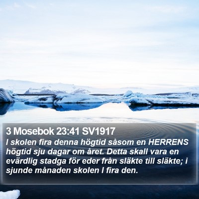 3 Mosebok 23:41 SV1917 Bible Verse Image
