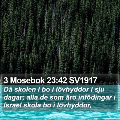 3 Mosebok 23:42 SV1917 Bible Verse Image