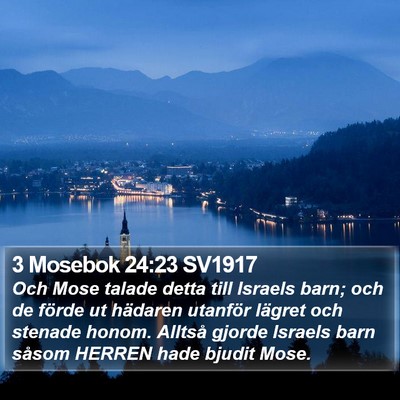 3 Mosebok 24:23 SV1917 Bible Verse Image