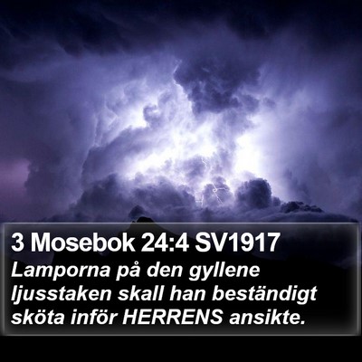3 Mosebok 24:4 SV1917 Bible Verse Image