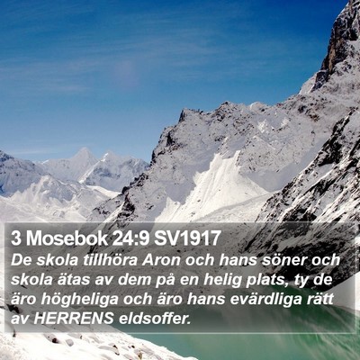 3 Mosebok 24:9 SV1917 Bible Verse Image