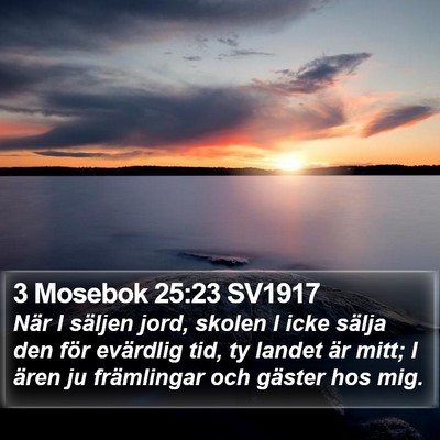 3 Mosebok 25:23 SV1917 Bible Verse Image
