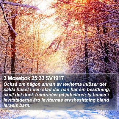 3 Mosebok 25:33 SV1917 Bible Verse Image