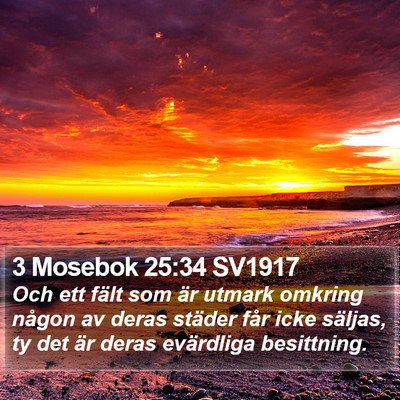 3 Mosebok 25:34 SV1917 Bible Verse Image