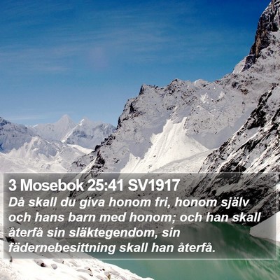 3 Mosebok 25:41 SV1917 Bible Verse Image