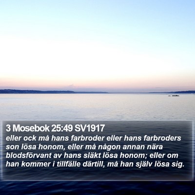 3 Mosebok 25:49 SV1917 Bible Verse Image