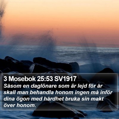 3 Mosebok 25:53 SV1917 Bible Verse Image