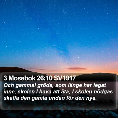 3 Mosebok 26:10 SV1917 Bible Verse Image