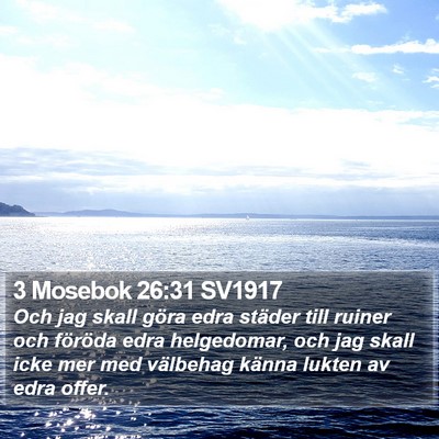 3 Mosebok 26:31 SV1917 Bible Verse Image