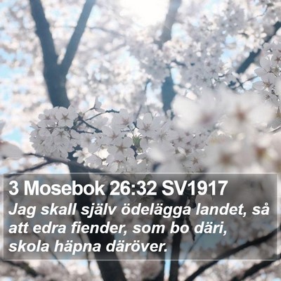 3 Mosebok 26:32 SV1917 Bible Verse Image