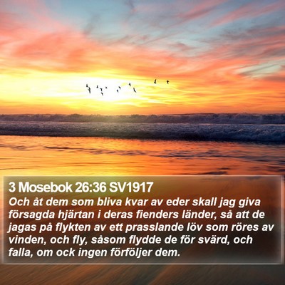3 Mosebok 26:36 SV1917 Bible Verse Image