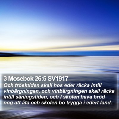 3 Mosebok 26:5 SV1917 Bible Verse Image