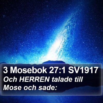 3 Mosebok 27:1 SV1917 Bible Verse Image