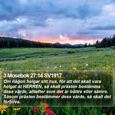 3 Mosebok 27:14 SV1917 Bible Verse Image