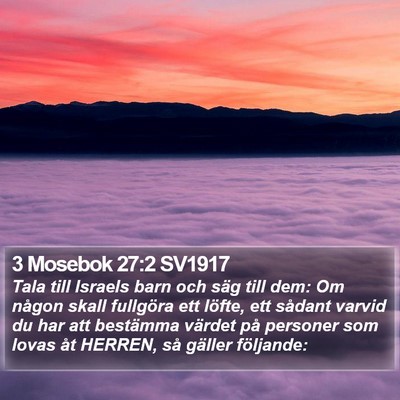 3 Mosebok 27:2 SV1917 Bible Verse Image