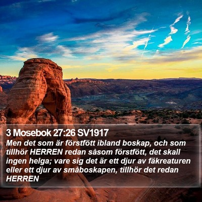 3 Mosebok 27:26 SV1917 Bible Verse Image