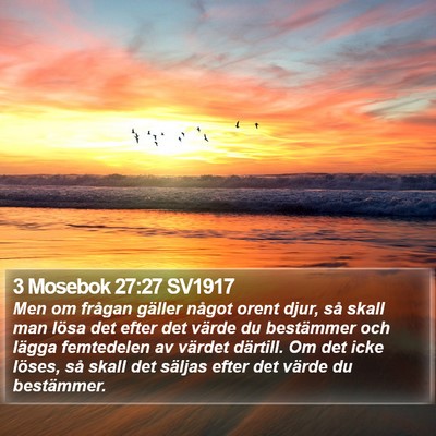 3 Mosebok 27:27 SV1917 Bible Verse Image