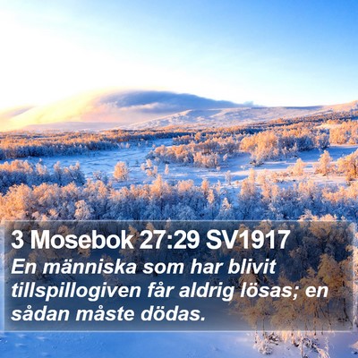 3 Mosebok 27:29 SV1917 Bible Verse Image