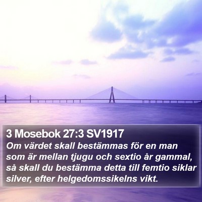 3 Mosebok 27:3 SV1917 Bible Verse Image