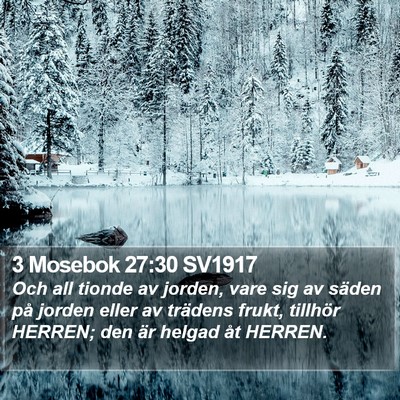 3 Mosebok 27:30 SV1917 Bible Verse Image