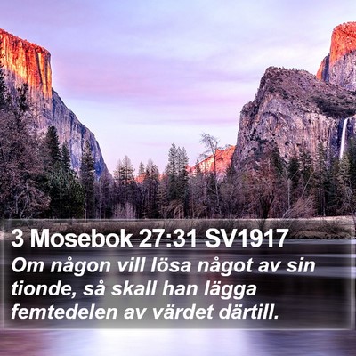 3 Mosebok 27:31 SV1917 Bible Verse Image