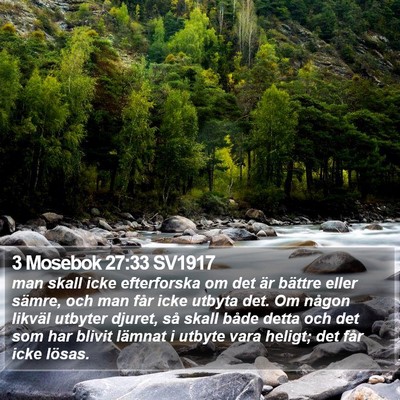 3 Mosebok 27:33 SV1917 Bible Verse Image