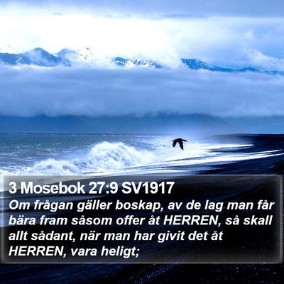 3 Mosebok 27:9 SV1917 Bible Verse Image