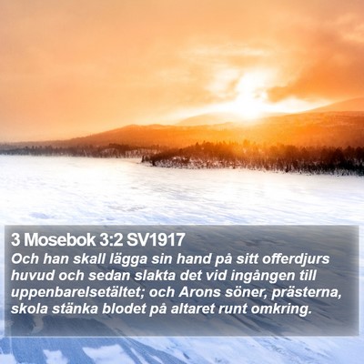 3 Mosebok 3:2 SV1917 Bible Verse Image