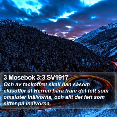3 Mosebok 3:3 SV1917 Bible Verse Image