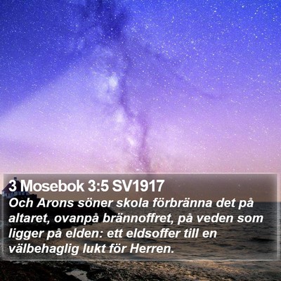 3 Mosebok 3:5 SV1917 Bible Verse Image