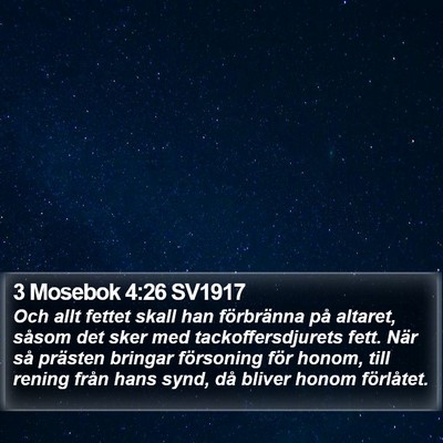3 Mosebok 4:26 SV1917 Bible Verse Image