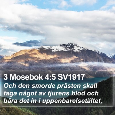 3 Mosebok 4:5 SV1917 Bible Verse Image